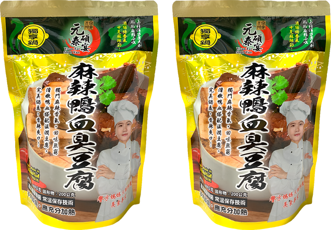 元泰碩宴 麻辣鴨血臭豆腐, 600g, 2包