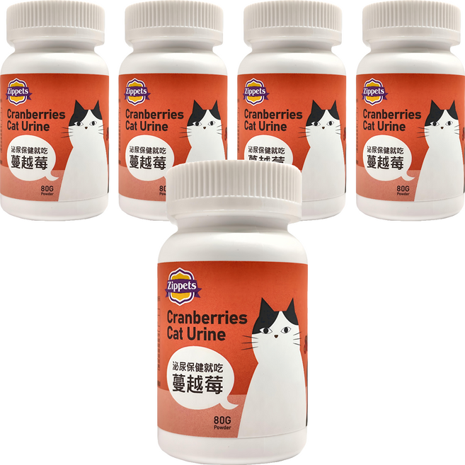 Zippets 吉沛思 貓貓蔓越莓保健粉, 5罐