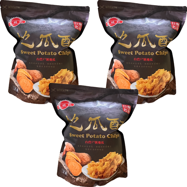 連城記 地瓜酥 黑糖口味, 140g, 3包