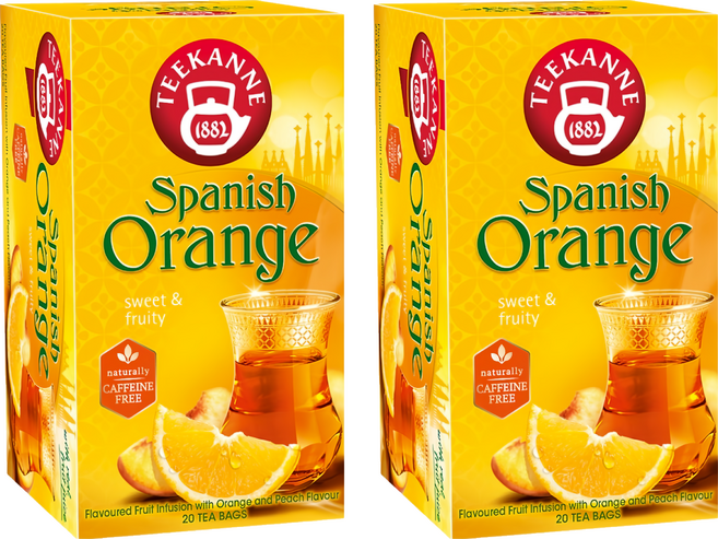 TEEKANNE 恬康樂 香橙蜜桃風味水果茶, 2.2g, 20個, 2盒