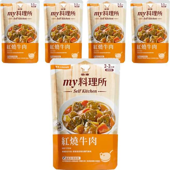 金車 my料理所 紅燒牛肉, 5包, 390g