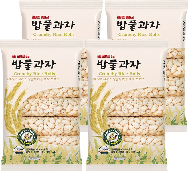 逢國食品 韓國 蜜糖米香餅, 110g, 4袋