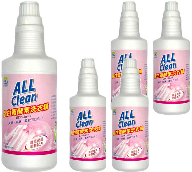do it 多益得 ALL Clean 蛋白質酵素洗衣精, 946ml, 5瓶