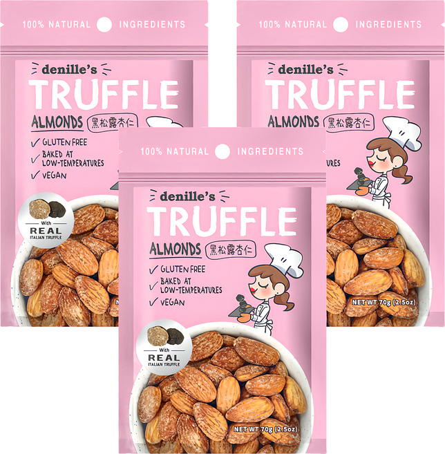 denille's 黑松露杏仁果, 70g, 3包