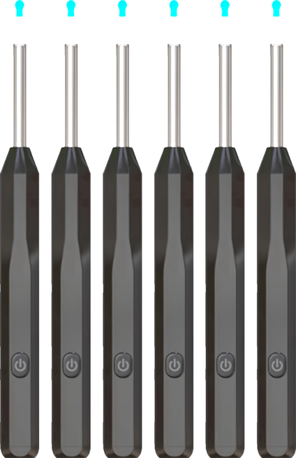 HONG JIN 宏晉 高清可視挖耳棒 黑色, 6支, 1入