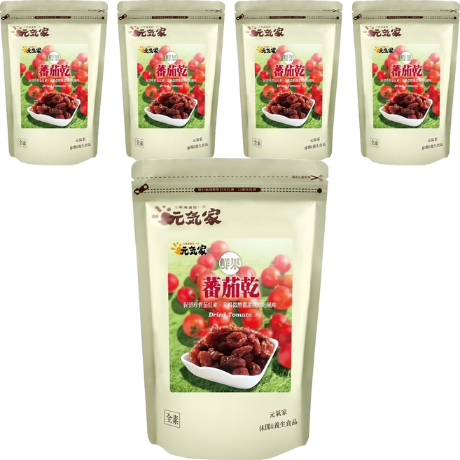 元氣家 香甜番茄乾, 200g, 5包