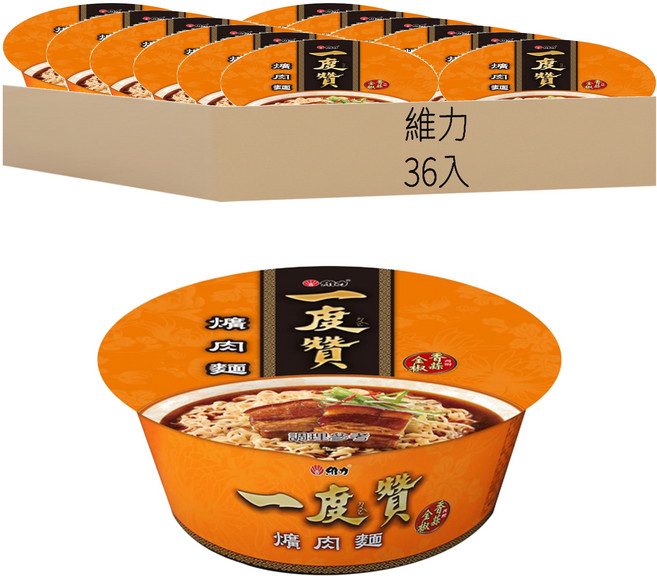維力 一度贊 爌肉麵 200g, 36入