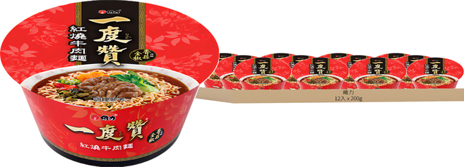 維力 一度贊 紅燒牛肉麵 200g, 12入