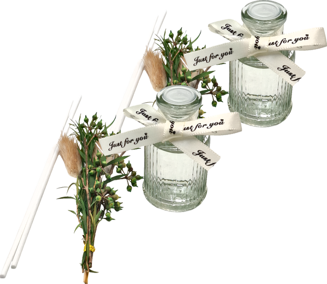 LONGFINE 朗氛 植物精油 ins北歐乾燥花無火香薰擺飾, 冷水 男人香, 50ml, 2瓶