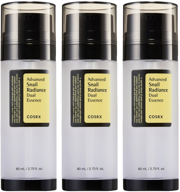 COSRX 高級蝸牛亮彩雙重精華, 80ml, 3瓶