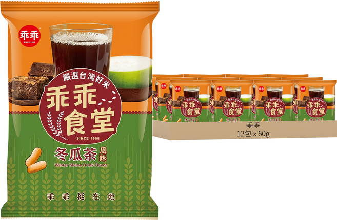 乖乖 乖乖食堂米果 冬瓜茶風味, 12包, 60g