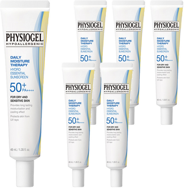 PHYSIOGEL 潔美淨 層脂質水光保濕防曬乳 SPF50+ PA++++, 40ml, 6條