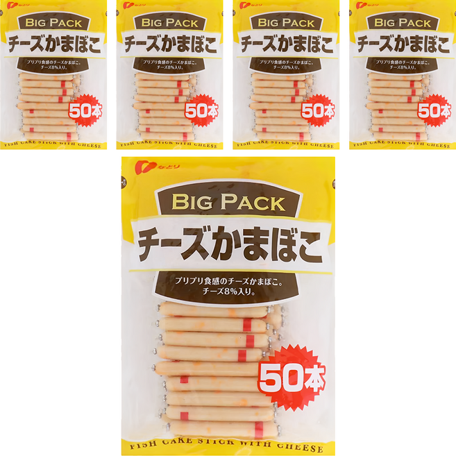 Natori Food 大袋起司魚板棒 50入, 600g, 5袋