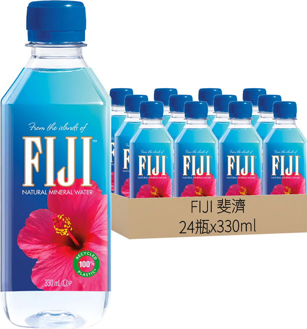 FIJI 斐濟 天然礦泉水, 330ml, 24瓶