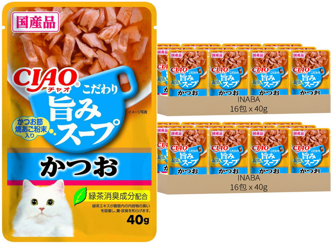 INABA CIAO 鮮味餐包, IC-352 鰹魚, 40g, 32包