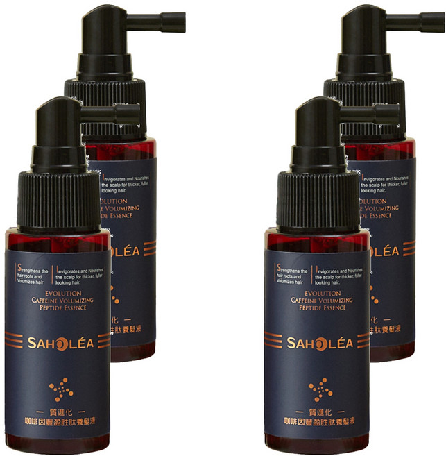 SAHOLEA 森歐黎漾 質進化咖啡因豐盈胜肽養髮液, 50ml, 4瓶