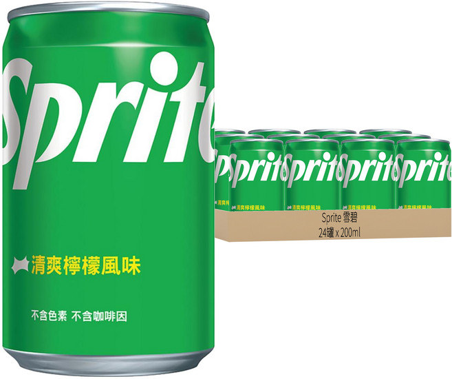 Sprite 雪碧 迷你罐 Original, 200ml, 24罐