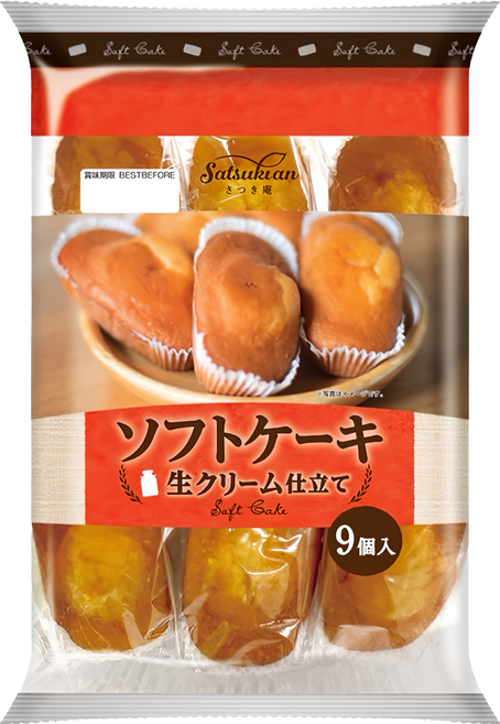 Maybelle 丸中製菓 特綿鮮奶油蛋糕 9入, 261g, 1袋