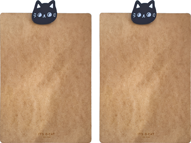 JOY STAR 九達 O-Cat 貓咪木頭板夾 253 x 330mm, 原木, 2個