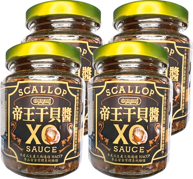 帝王干貝醬, 4個, 240g