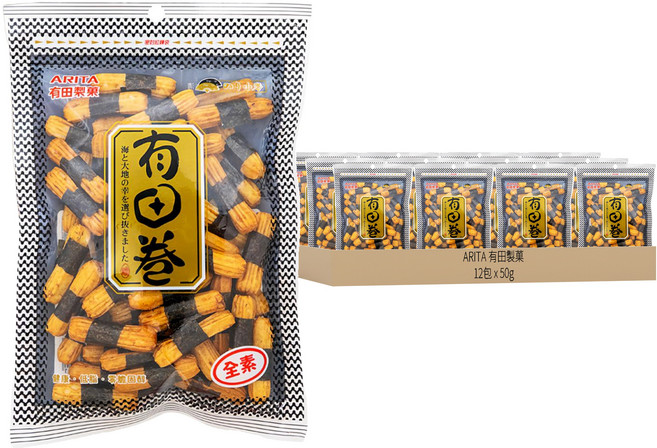 ARITA 有田製菓 海苔小卷便利包, 50g, 12包