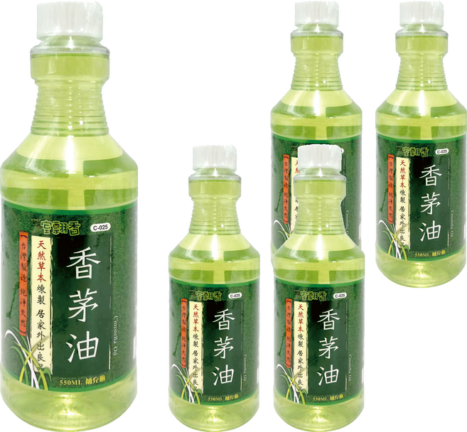 室翲香 香茅油 補充瓶, 5瓶