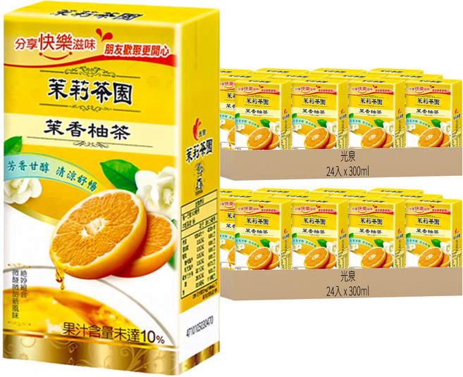 光泉 茉莉茶園茉香柚茶, 300ml, 48入