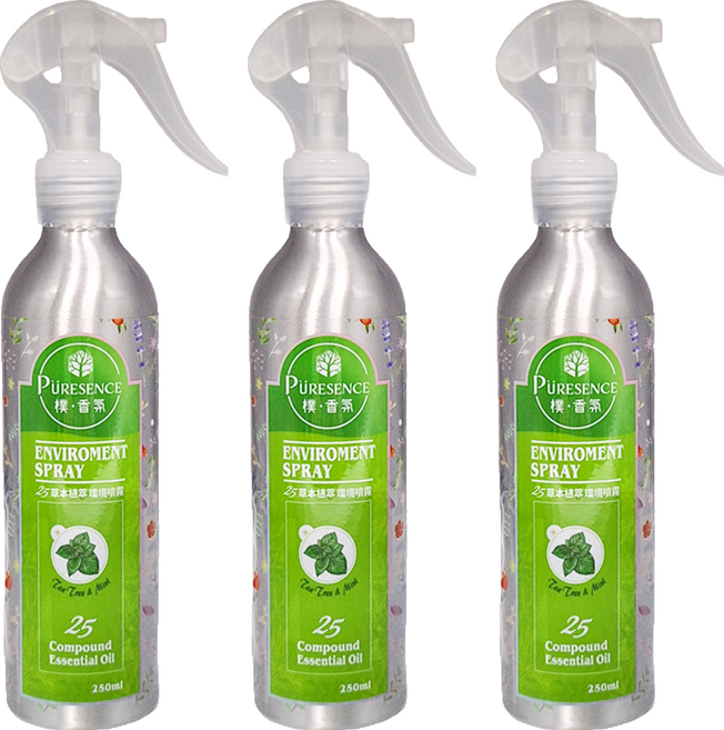 PURESENCE 樸香氛 25草本植萃環境噴霧 茶樹, 250ml, 3瓶