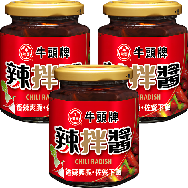 牛頭牌 辣拌醬, 170g, 3罐