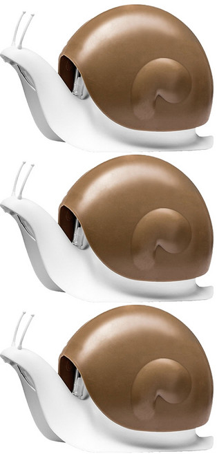 葉子小舖 蝸牛造型分裝按壓瓶, 3個, 咖啡色