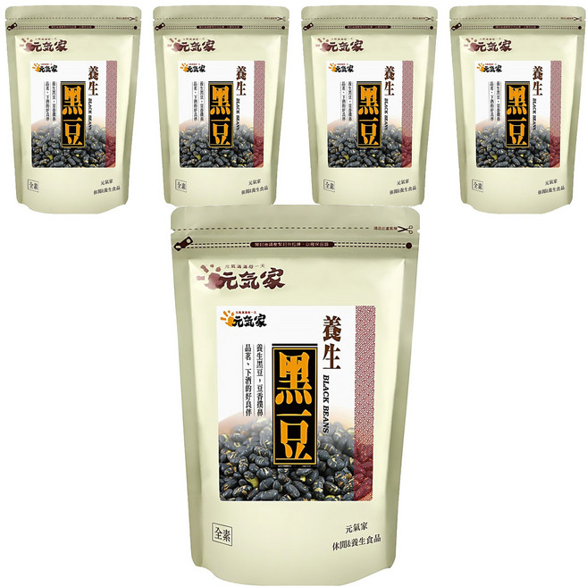 元氣家 養生黑豆, 200g, 5包