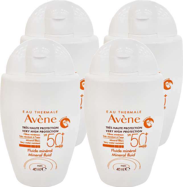 Avene 雅漾 全效極護物理防曬液 SPF50+ 40ml, 4瓶