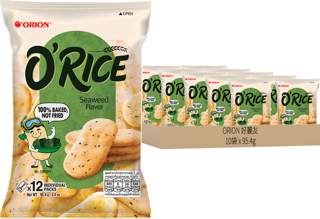 ORION 好麗友 O'RICE 米餅 海苔口味, 95.4g, 10個