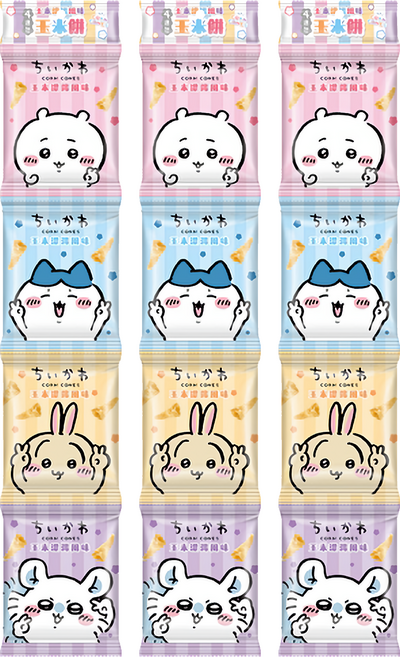 SUNFRIEND 玉米餅四連包 吉伊卡哇款 玉米濃湯風味, 3組, 48g