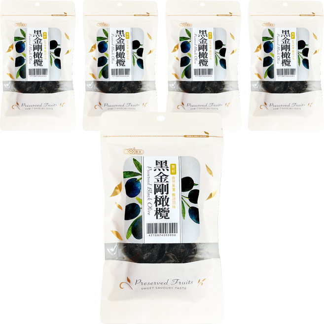 惠香 無籽黑金剛橄欖, 130g, 5包
