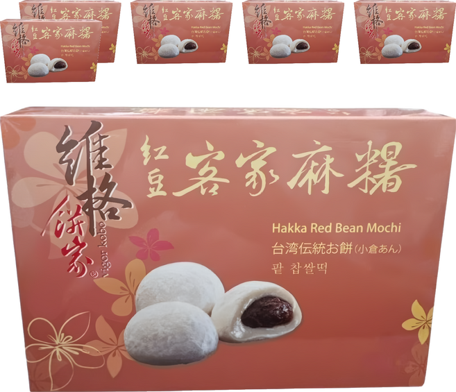 vigor kobo 維格餅家 客家麻糬 紅豆口味 6顆, 180g, 6盒
