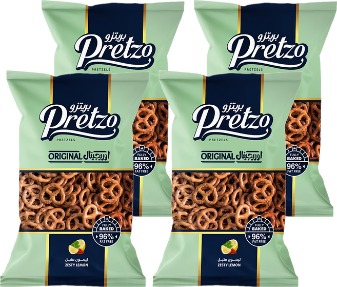 不囉嗦 蝴蝶餅 檸檬椒鹽風味, 125g, 4包