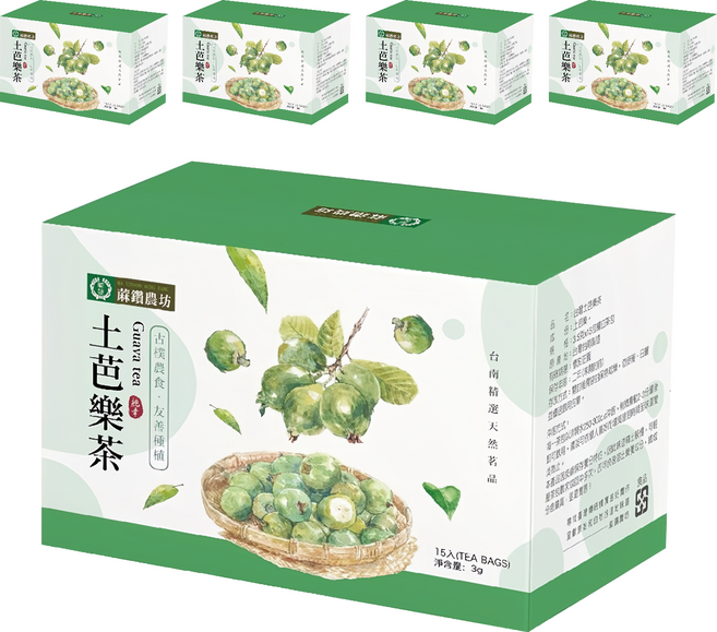 蔴鑽農坊 土芭樂袋茶, 3.5g, 15包, 5盒