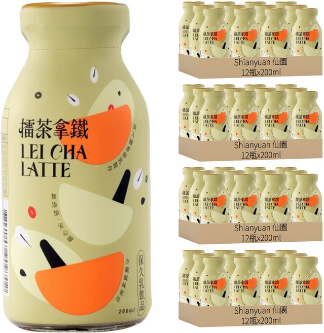 Shianyuan 仙園 擂茶拿鐵, 200ml, 48瓶