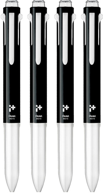 Pentel 飛龍文具 i plus 五色筆, 黑, 4支