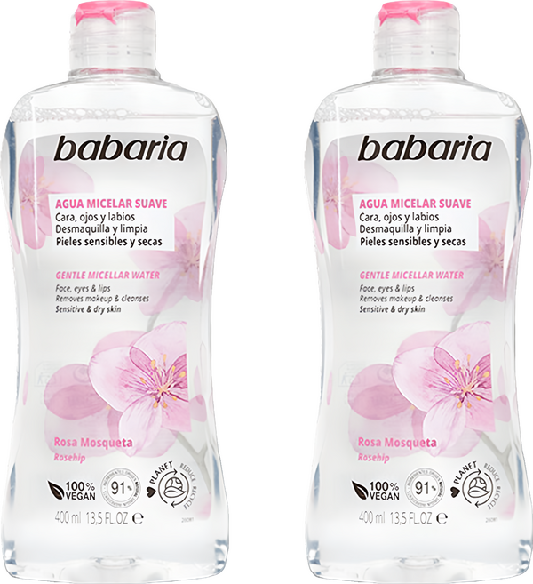 西班牙babaria 溫和卸妝水, 400ml, 2罐
