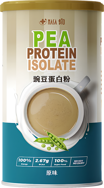 NASA BIO 豌豆蛋白粉 原味, 500g, 1罐