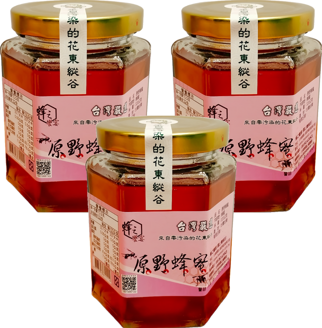 蜂之饗宴 原野蜂蜜, 3個, 320g