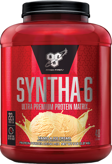 Bsn 畢斯恩 SYNTHA-6 頂級綜合乳清蛋白粉 香草冰淇淋 5磅, 2.27kg, 1桶