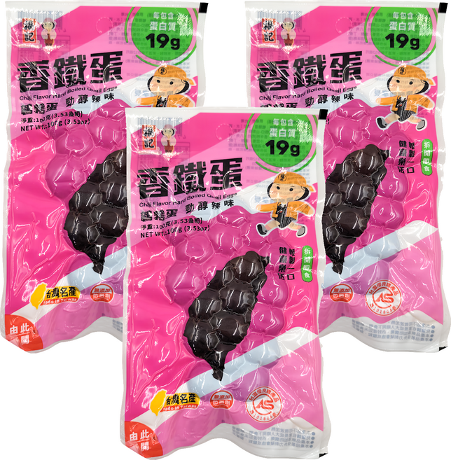 福記 香鐵蛋 辣味鵪鶉蛋, 100g, 3包