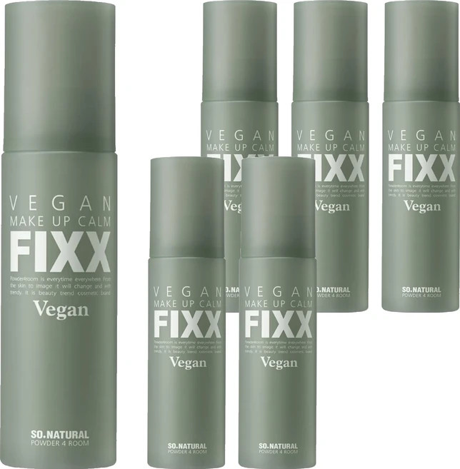 so natural 台灣公司貨 FIXX VEGAN 積雪草鎮靜定妝噴霧, 100ml, 6瓶