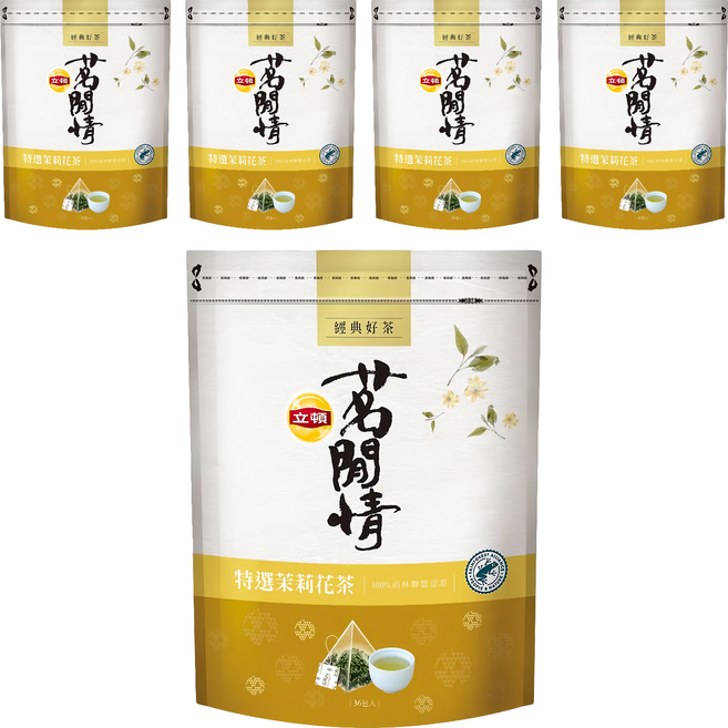 Lipton 立頓 茗閒情 茉莉花茶包, 2.8g, 36包, 5袋
