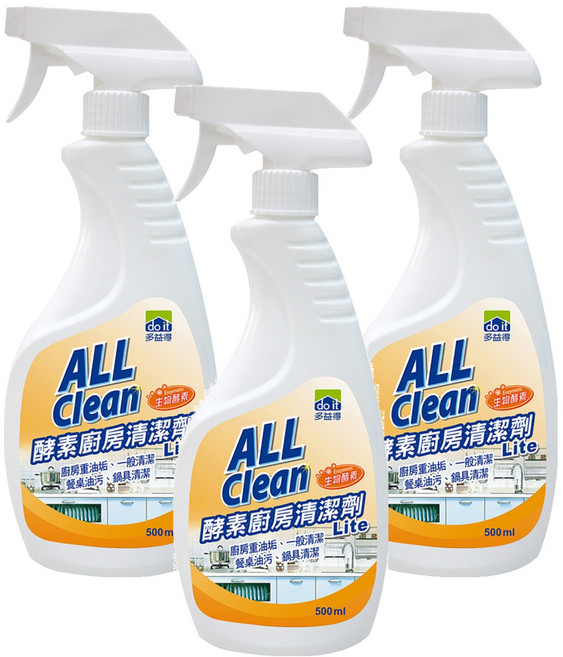 do it 多益得 ALL Clean 酵素廚房清潔劑Lite, 500ml, 3瓶