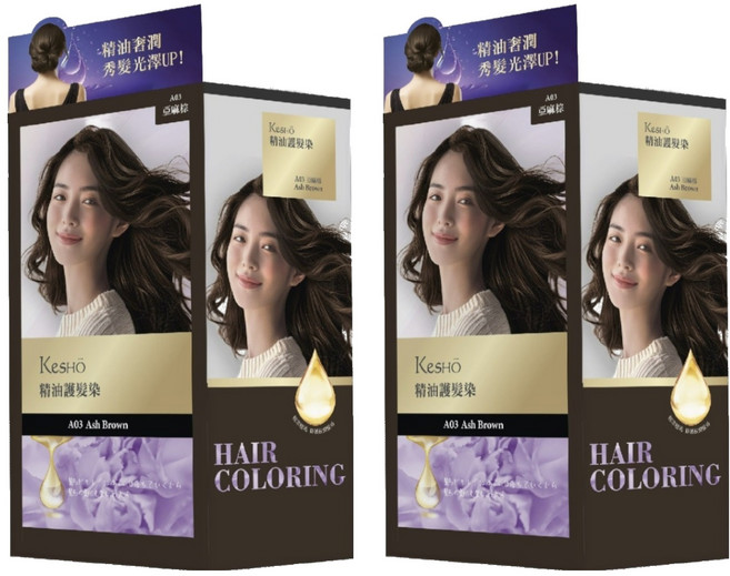 KeSHO 精油護髮染 40g, A03亞麻棕, 2組