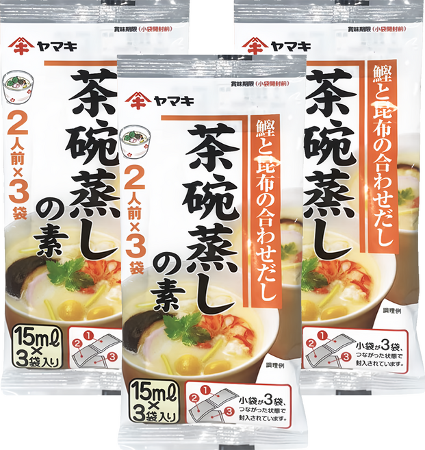 Yamaki 雅媽吉 茶碗蒸高湯 3入, 45ml, 3袋
